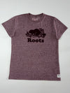 Roots Athletics Beaver Logo Heather Maroon Tee (S)
