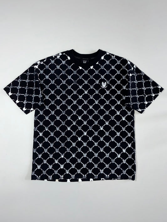Lifework Bulldog Monogram Print Black Tee (M)