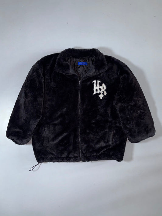 Struggle Family | Faux Fur Zip Jacket Black | (XL)