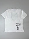 VR Vintage Replica Graphic Tee – White, Cross & Crest Print, (XL)