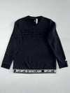 Adidas “Sport Is Who I Am” Tonal Logo Sweatshirt – Black  (S)