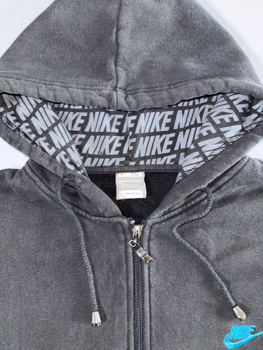 Nike | Full Zip Hoodie Black/Grey | (XL)