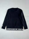 Adidas “Sport Is Who I Am” Tonal Logo Sweatshirt – Black  (S)