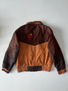 ROK Paris Tri-Tone Colorblock Leather Bomber Jacket (XL)
