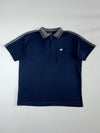 New Balance Quarter-Zip Colorblock Polo Navy/Grey  (XL/2XL)