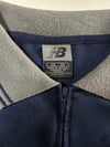 New Balance Quarter-Zip Colorblock Polo Navy/Grey  (XL/2XL)