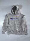 Champion | Script Logo Pullover Hoodie Grey | (M)