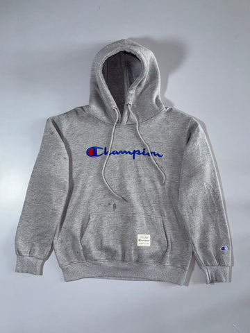 Champion | Script Logo Pullover Hoodie Grey | (M)