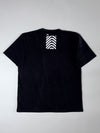Adidas Running Wave Graphic Tee – Black, White Wave Stripe Print (XL)