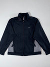 Nike FitStorm Zip Jacket – Black/Grey Colorblock, Embroidered Swoosh, (S)