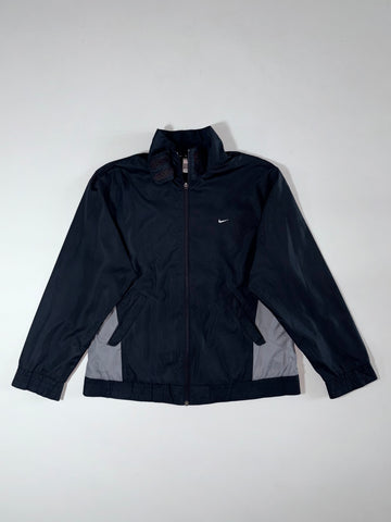 Nike FitStorm Zip Jacket – Black/Grey Colorblock, Embroidered Swoosh, (S)