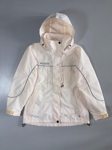 Columbia | Hooded Rain Jacket White | (L)