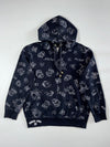 Big Train Skull Graphic All-Over Print Hoodie Black (M)