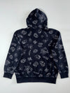 Big Train Skull Graphic All-Over Print Hoodie Black (M)