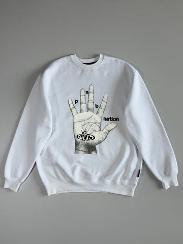 PNB Nation “Palm Reader” Graphic Crewneck (L)