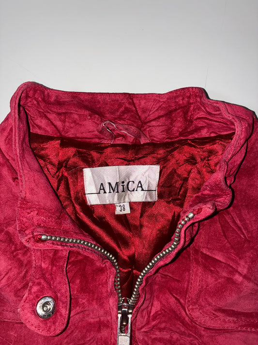 Amica Suede Leather Bomber Women’s Jacket  (S)