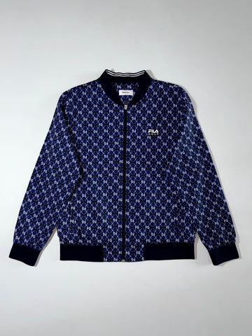 FILA Golf Navy Monogram Bomber Jacket (M/L)