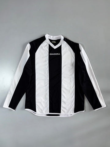 Diadora | Striped Long Sleeve Jersey Black/White | (L)