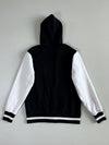Dickies Varsity Hooded Bomber Jacket — Black/White (M)