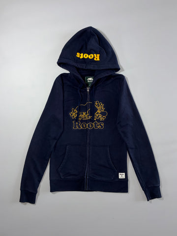 Roots Beaver Logo Full Zip Hoodie (XS)