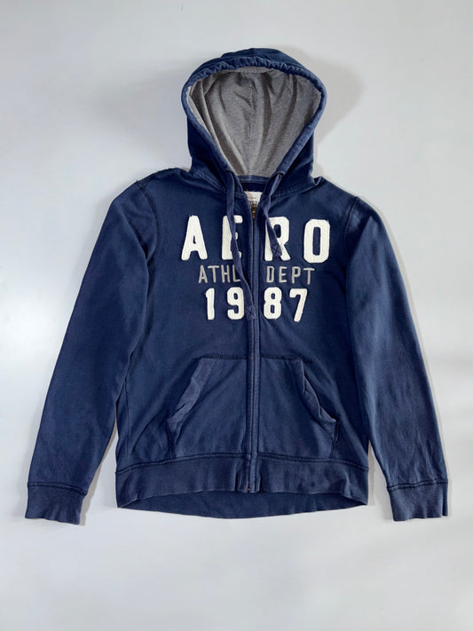 Aeropostale | Athl Dept 1987 Zip Hoodie Navy | (L)