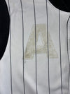 Adidas Pinstripe Varsity Baseball Jacket (M)
