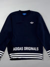 Adidas Originals Striped Logo Crewneck Sweatshirt (L)
