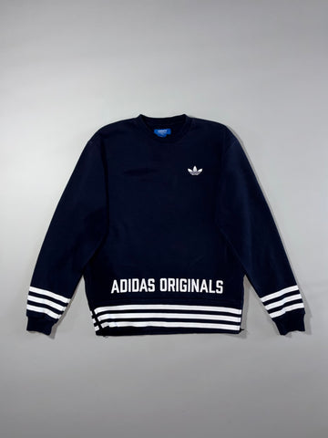 Adidas Originals Striped Logo Crewneck Sweatshirt (L)