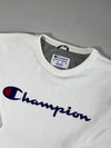Champion Script Logo White Crewneck Sweatshirt (XL)