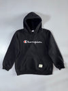 Champion | Script Logo Pullover Hoodie Black | (M)