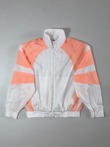Adidas Originals White & Peach Colorblock Track Jacket (S)