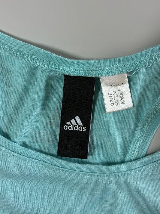 Adidas Racerback Logo Tank Mint Green Women’s (XS)