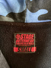 Stage Outerwear Black Blue Camo Sleeve Hoodie  (S)