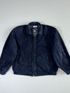 Vintage 90s Burberrys Suede Leather Check Lined Bomber Jacket  Made in Spain (3XL)