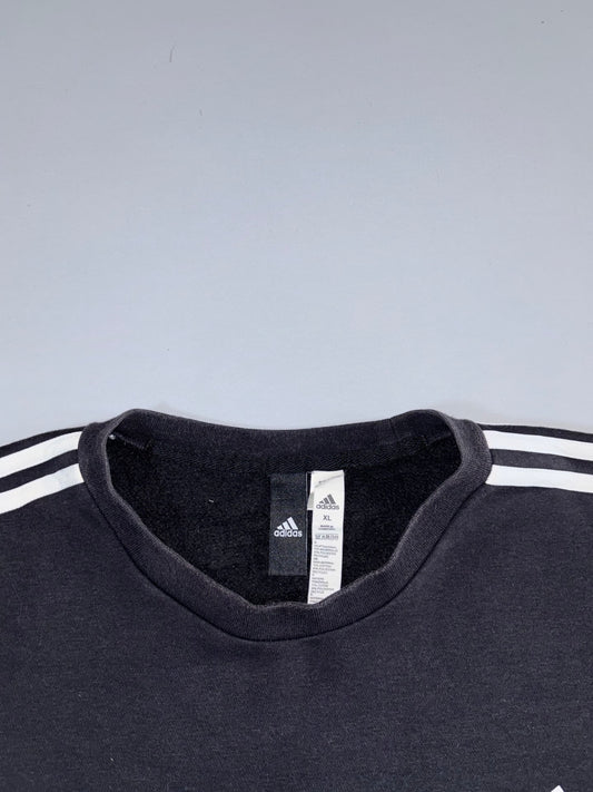 Adidas | 3-Stripe Crewneck Sweatshirt Black | (XL)