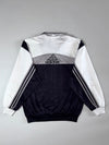 Adidas White Black Grey Colorblock Track Jacket (XL)