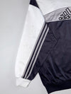 Adidas White Black Grey Colorblock Track Jacket (XL)