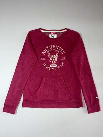 Puma “Authentic Sporting Goods” Cougar Graphic Crewneck Maroon (S)