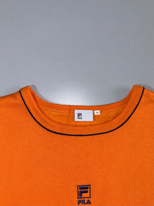 Fila | Cropped Side-Zip Sweatshirt Orange | (XL)