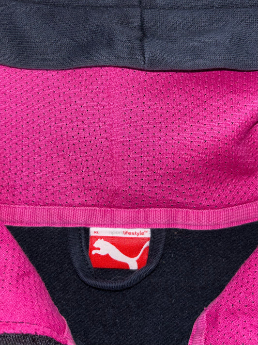 Puma Sport Lifestyle Black & Pink Zip Women’s Hoodie (S)