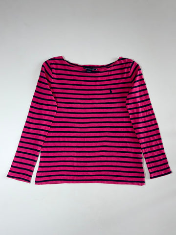 Ralph Lauren Sport Striped Boatneck Long Sleeve Pink Women’s (M)