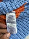 Polo Ralph Lauren | Orange & Blue Stripe Cable Knit Short Sleeve Sweater | (S)