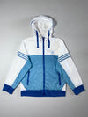 Adidas Originals White & Blue Striped Windbreaker Jacket (M)