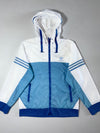 Adidas Originals White & Blue Striped Windbreaker Jacket (M)