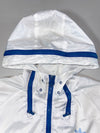 Adidas Originals White & Blue Striped Windbreaker Jacket (M)