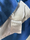 Adidas Originals White & Blue Striped Windbreaker Jacket (M)