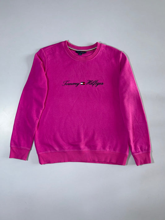 Tommy Hilfiger | Pink Embroidered Logo Crewneck | (XS)