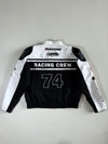 Speed Rider 74” Racing Jacket — Black/White (2XL)