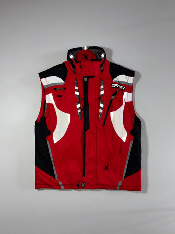 Spyder X-Static Insulated Ski/Softshell Vest – Red/Black (2XL)