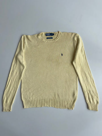 Polo Ralph Lauren | Butter Yellow Cotton Knit Sweater | (L)
